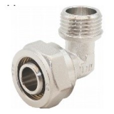 Фитинг обжимной – угольник с переходом на наружную резьбу 20*1/2ш (5\80) TIM