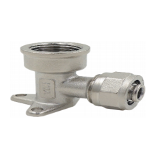 Фитинг обжимной –  угольник с креплением и  внутренной резьбой (водорозетка) 20*1/2 (5\70) TIM