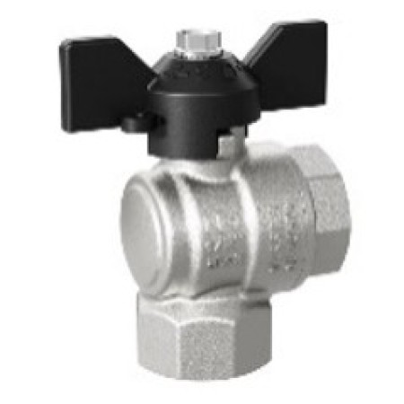 Кран шаровой латунный угловой LD Pride вн-вн 1/2" бабочка