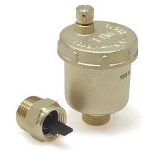 Авто-воздухоотводчик прямого с отсек.клапаном,латунь 1/2" (1\8) TIM