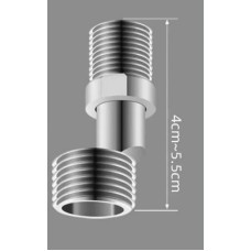 Эксцентрик телескопический для смесителя 3/4 х 1/2 нержавейка, от 4 до 5,5 см. 2 шт.