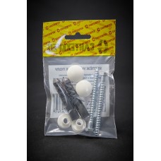 Крепеж унитаза к полу БЕЛЫЙ, фирм. пакет с подвесом, ш\к