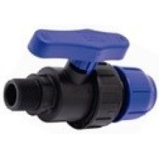 TR-TB ПНД Кран шаровой разъемный 20 x 1/2" нар. резьба TEBO