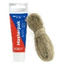 Комплект паста уплотнительная (вода, пар, 25 г) Masterpak + лён, MP, туба Masterptof