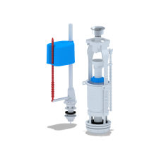 Набор с нижней подводкой G 1/2", с пластиковым штуцером кнопка металлиз. эконом (1\20) АНИ