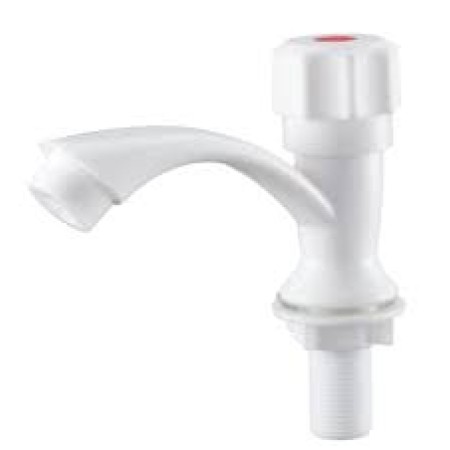 PL3-269F Кран для одной воды, из высокопрочного пластика- БЕЛЫЙ