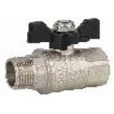 Кран шаровой полнопроходной ВР-НР,бабочка из алюминия 1" x 1"