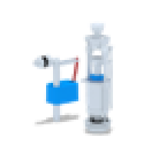 Арматура для бачка АНИ Пласт боковое подключение 1/2" пластик штуцер 1 режим кнопка сливной / налив