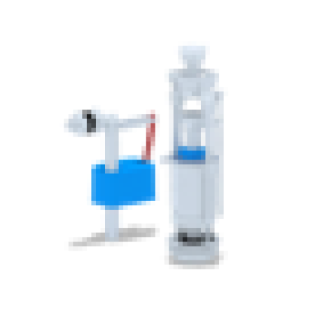 Арматура для бачка АНИ Пласт боковое подключение 1/2" пластик штуцер 1 режим кнопка сливной / налив