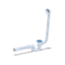 Сифон АНИ Пласт для ванны плоский с выпуском клик-клак автомат 1 1/2х40 перелив гофр 375х40/50