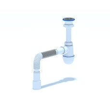 Сифон АНИ 1 1/2"*40 с гибкой трубой 40*40/50