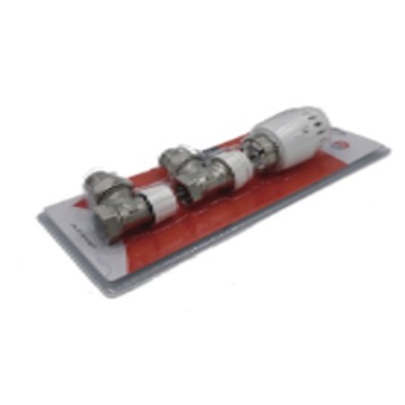 Комплект терморегулирующего оборудования для радиатора угловой 1/2" (1\20) TIM