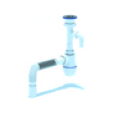 Сифон для мойки АНИ Пласт 1 1/2 х 40 отвод для стир. машины гибкая труба 40*40