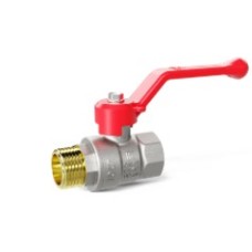 Кран шаровой латунный LD Pride вн-нр 1" рычаг RED