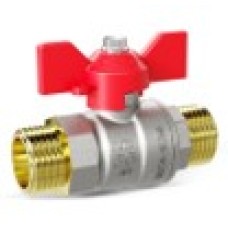 Кран шаровой латунный LD Pride нр-нр 3/4" бабочка RED