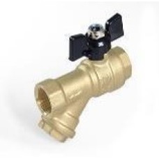 Кран шаровой с фильтром механической очистки (бабочкой)  1/2"  (18\72) TIM