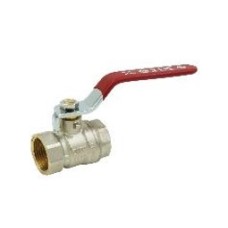 Кран шаровой «STANDARD» (длиный рычаг красный) никелированный  11/4" г/г (6\12) TIM