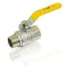 Кран шаровой для газа угловой (бабочка) никелированный  1/2" г/г (18\72) TIM