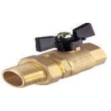 Кран шаровой усиленный латунный с "американкой"(бабочка) 3/4" (12\48) TIM