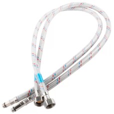 Гибкая подводка ELKA нейлон в ПВХ, для смесителя 1/2"*М10 (пара),  40см.